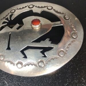 Vintage sterling silver kokpelli‎ brooche